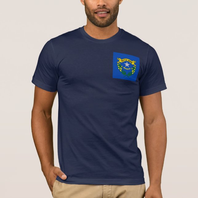 Nevada State Flag Design T-Shirt (Front)