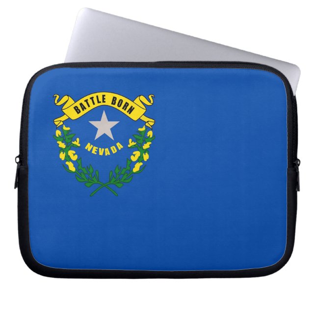 Nevada State Flag Laptop Sleeve (Front)