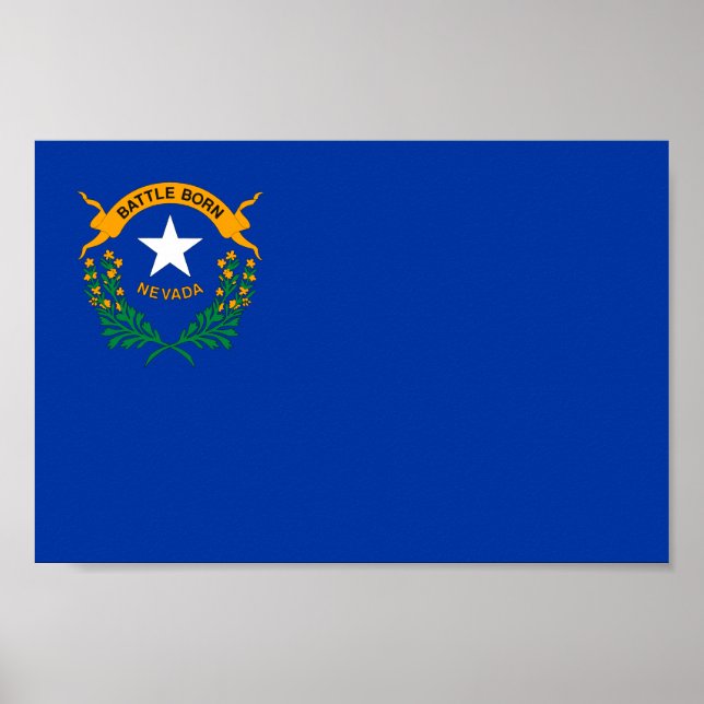 Nevada State Flag Poster (Front)