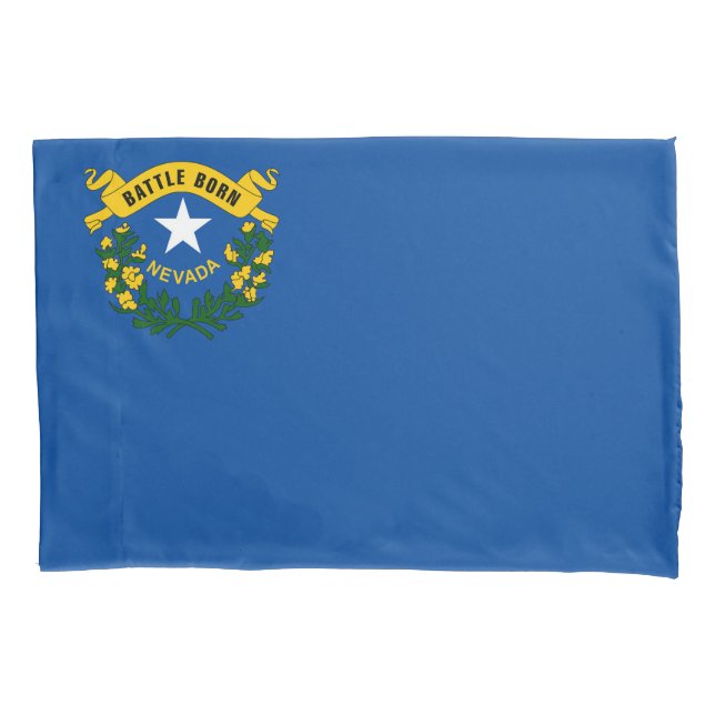 Nevada State Flag Print Patriotc Pillowcase (Front)
