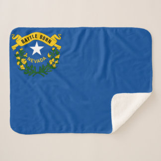 Nevada State Flag Print Patriotic Sherpa Blanket