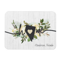 Nevada State Personalised Home City Rustic Floral