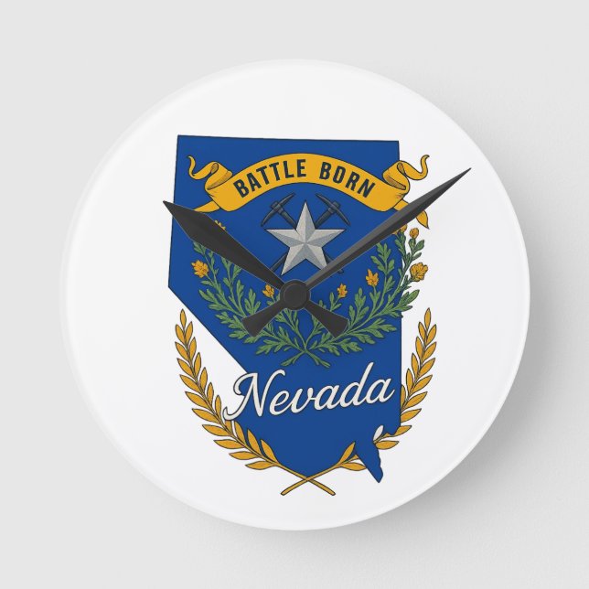 Nevada state pride round clock (Front)