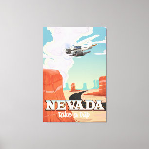 Nevada State vintage travel poster Canvas Print