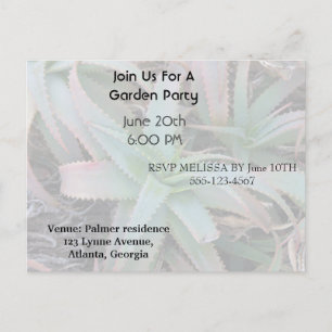 Nevada succulents        invitation postcard