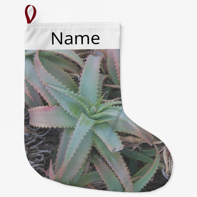 Nevada succulents       large christmas stocking (Front)