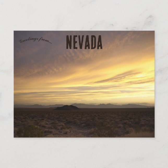 Nevada Sunset Postcard (Front)