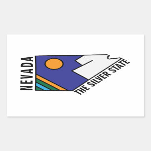 Nevada The Silver State Rectangular Sticker
