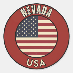 Nevada United States of America Classic Round Sticker