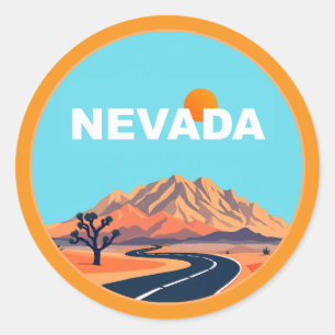Nevada United States of America Classic Round Sticker