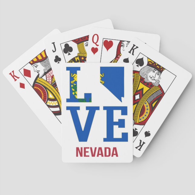 Nevada USA state love Playing Cards (Back)