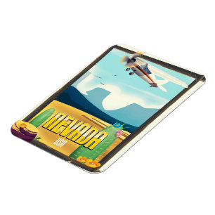 Nevada USA vintage style travel poster. Magnet