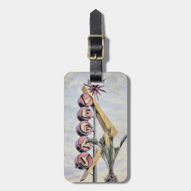 Nevada Vintage Las Vegas Sign Luggage Tag (Front Vertical)
