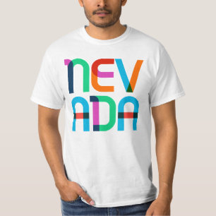 Nevada Vintage Retro Pop Art Colourful 80s Type T-Shirt