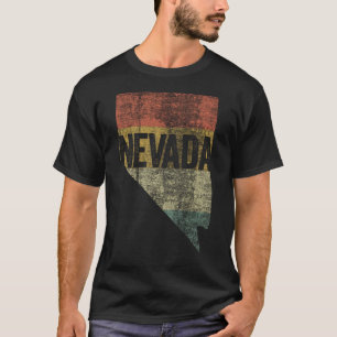 Nevada Vintage Retro Sunset Distressed State Map T-Shirt