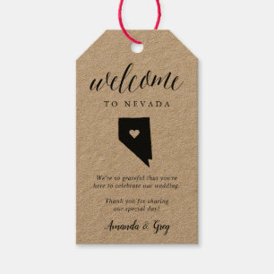 Nevada Wedding Welcome Gift Tags