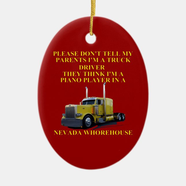 NEVADA WHOREHOUSE CERAMIC TREE DECORATION (Front)