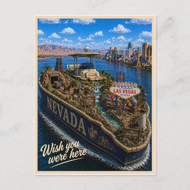Nevada | Wish You Were Here | State Series Postcard (Front)