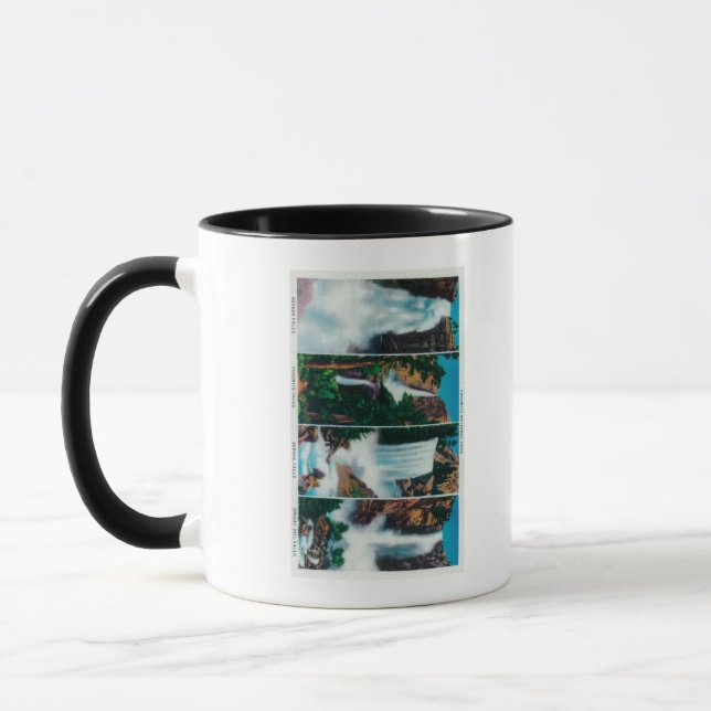 Nevada, Yosemite, Vernal, and Bridal Veil Falls Mug (Left)