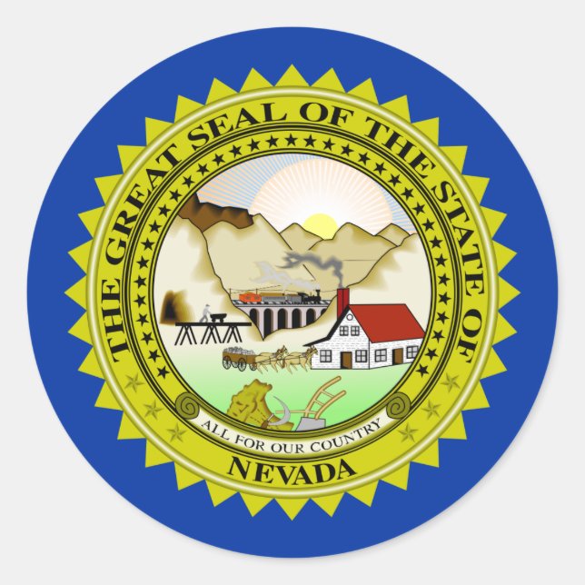 Nevadan Seal, Seal of Nevada Sticker (Front)
