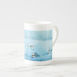 Neve. Fiori. Panda. Bone China Mug