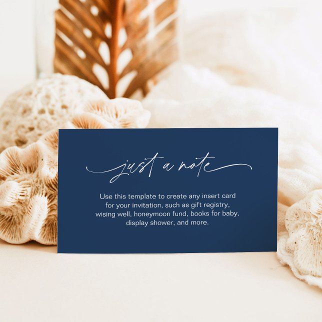 NEVE Just a Note Navy Enclosure Card Minimalist (Creator Uploaded)