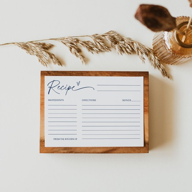 NEVE Minimalist Recipe Card Bridal Shower (Creator Uploaded)