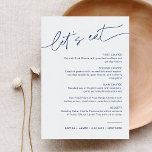 NEVE Navy Minimalist Wedding Dinner Menu Card<br><div class="desc">The Neve Collection employs a rich navy colour that perfectly blends clean sophistication with modern flair.  It's designed with a modern script font that exudes style and elegance. Each product in the collection is thoughtfully crafted to showcase a look that is both timeless and on-trend.</div>