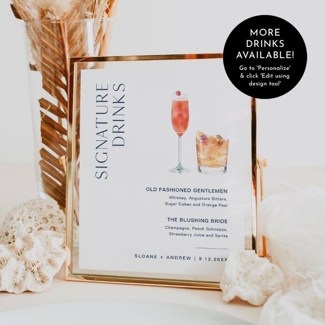 NEVE Navy Signature Drinks Wedding Sign (Creator Uploaded)
