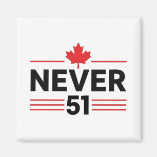 Never 51 State Canada Flag – Proud and Patriotic Magnet