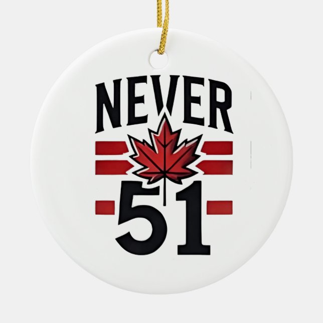 Never 51st Funny Canada is not Fot Sale  Ceramic Tree Decoration (Front)