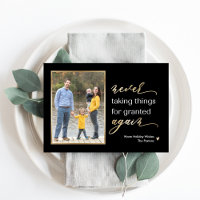 Never Again Editable Colour Holiday Photo Card