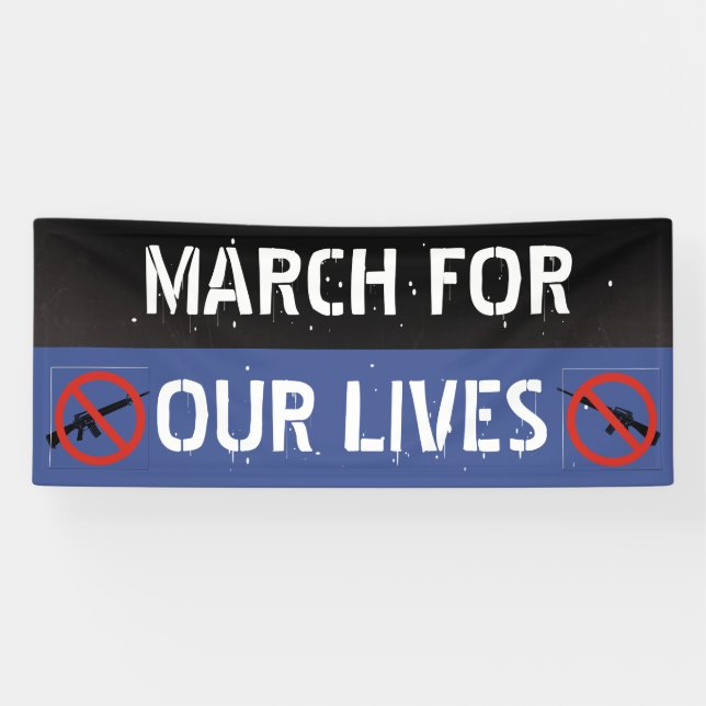Never Again Fun Reform March for our Lives Banner (Horizontal)