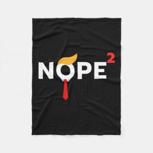 Never Again Funny Trump Wig Political Costume Demo Fleece Blanket