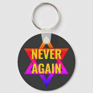 NEVER AGAIN KEY RING