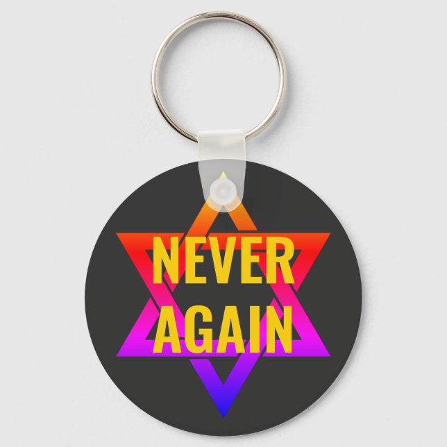 NEVER AGAIN KEY RING (Front)