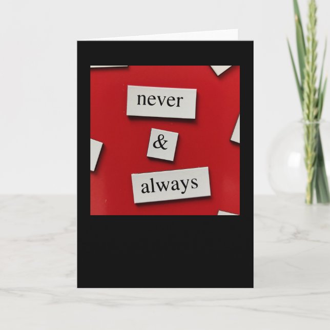 Never & Always Card (Front)
