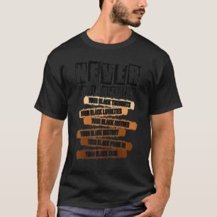 Never Apologize Black History Month Melanin Pride  T-Shirt