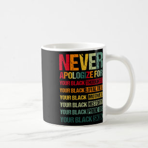 Never Apologize For Your Blackness Black History M Coffee Mug