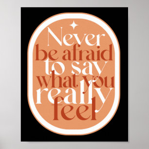 Never Be Afraid - Mental Health S Positive Mindset Poster
