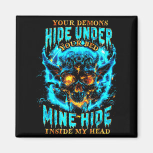 Never Better Skeleton Messy Bun Drinking Coffee Me Magnet