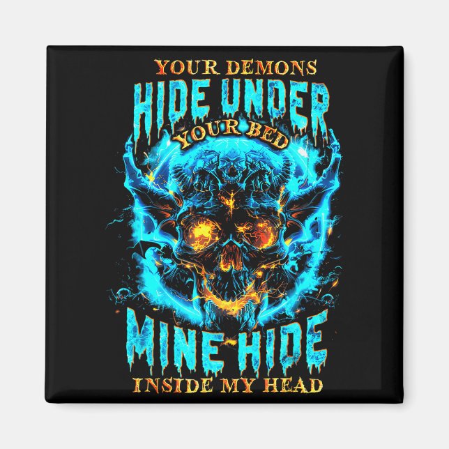 Never Better Skeleton Messy Bun Drinking Coffee Me Magnet (Front)