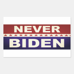 Never Biden Rectangular Sticker