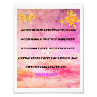 Never Blame anyone in your life