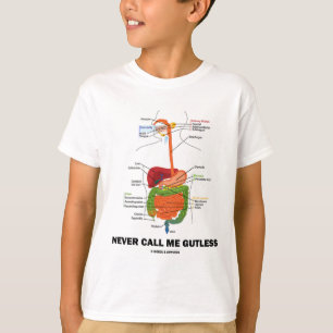 Never Call Me Gutless (Digestive System Humour) T-Shirt
