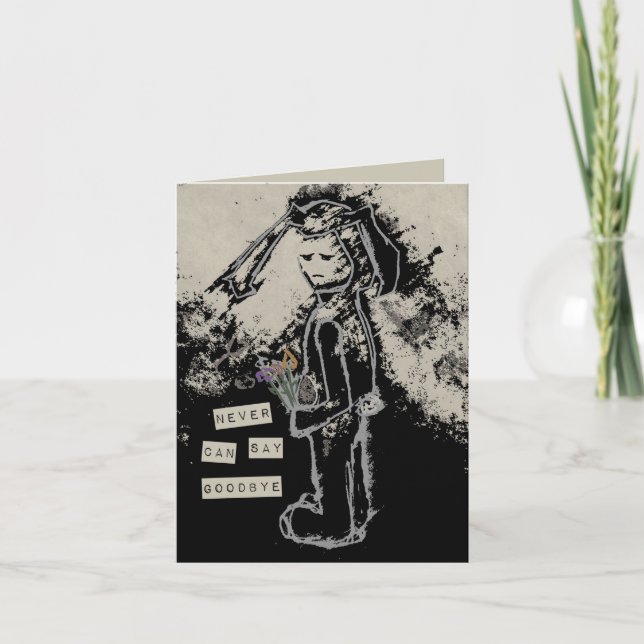 never can say goodbye sinibunny card (Front)