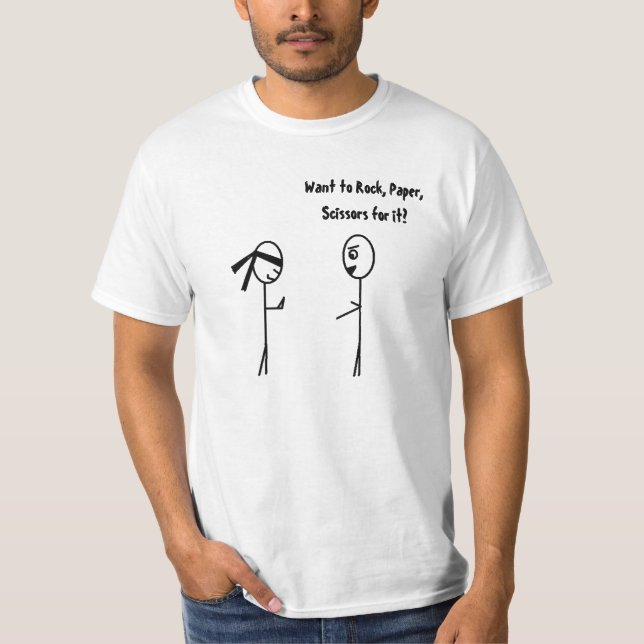 Never Challenge a Ninja to Rock, Paper, Scissors. T-Shirt (Front)