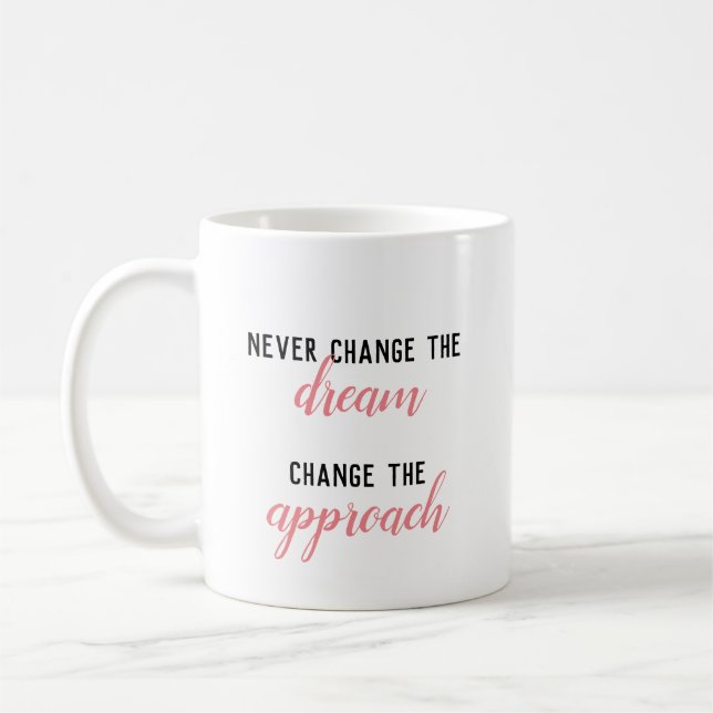 Never Change The Dream, Change the Approach Mug (Left)