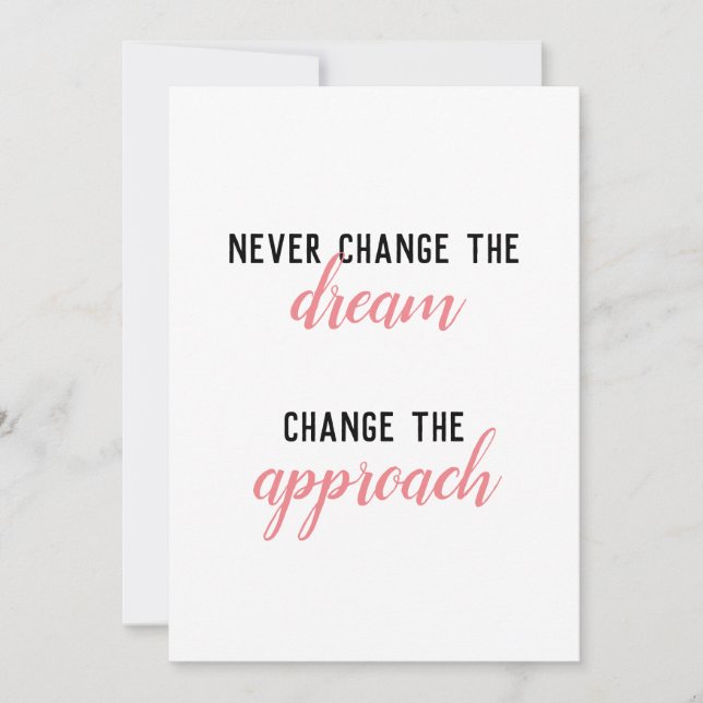 Never Change The Dream Invitation (Front)