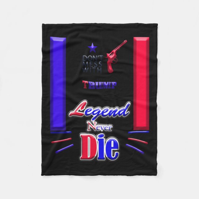 Never Die Stand With Donald Trump  Fleece Blanket (Front)